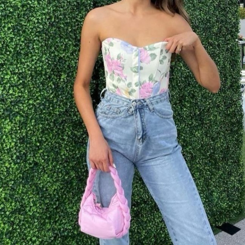 Zara floral corset with boning - Picture 1 of 7